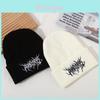 Acrylic Knit Hat For Adults With Embroidered Design For Winter Outdoor Warmth