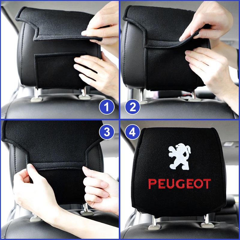 Car Seat Back Headrest Pillow Storage Bag Dustproof Cover For Peugeot 308 408 508 RCZ 208 3008 2008 206 207 108 406 407 408 206 207 208 306 307