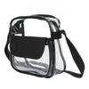 Transparent Messenger Bag PVC Shoulder Bag with Adjustable Strap for Daily Shopping Beach Traveling
