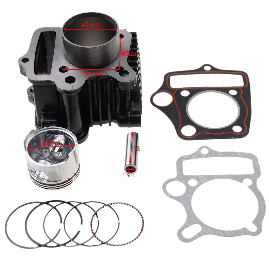 47mm Cylinder Liner Kit with Gasket & Piston for 4-Stroke 70cc ATV Go-kart