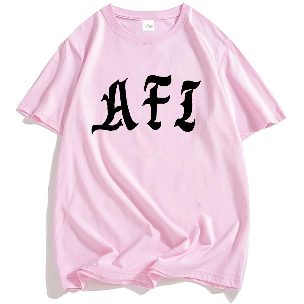 Afi Band Logo Druck T-Shirt Sommer Kurzarm Baumwoll-T-Shirts Lässige Mode Locker Herren T-Shirt Unisex Streetwear O-Ausschnitt Herren Top