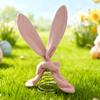 Easter Ornament Soft Pink Velvet Rabbit Ears Tree Topper with Spring Support Flexible Swinging