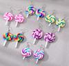 New European and American Fashion Earrings, Simulated Food and Play Lollipop Pendant Earrings, Fun DIY Necklace Set