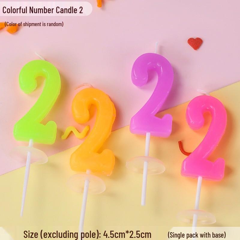 Gold Number Birthday Candles - Cartoon Cake Decorations for Kids' Parties