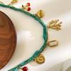 Adjustable Summer Beach Necklace Multilayer Fabric Design Shell Conch Fruit Pendant Neckchain For Casual Styling