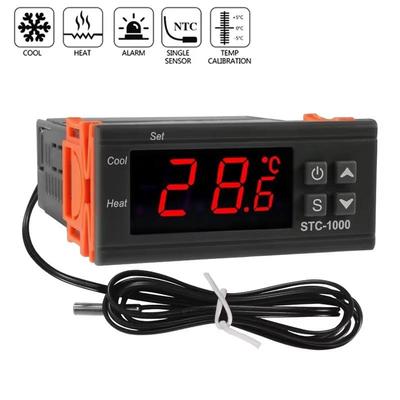 Controlador de temperatura digital LED STC-1000, 12 V, 220 V, termostato, termorregulador, relé para incubadora, calefacción y refrigeración.