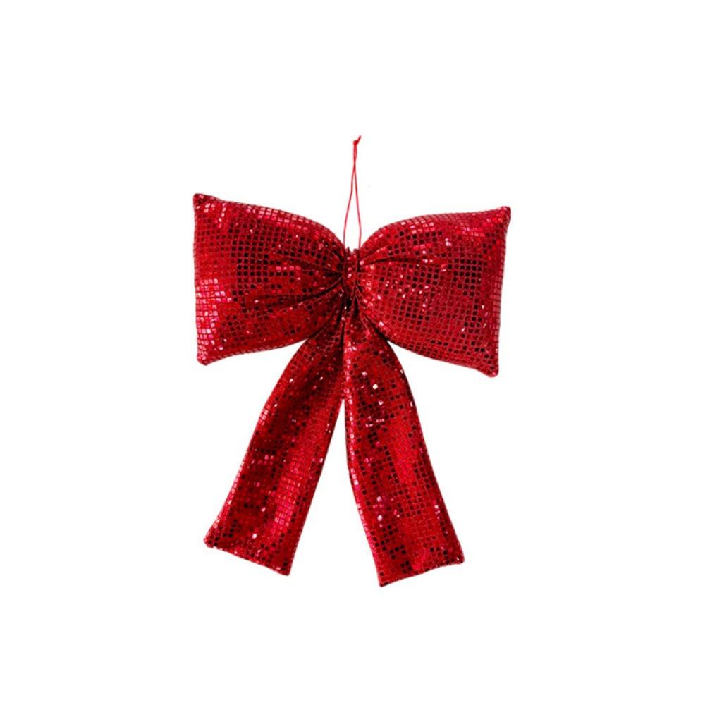 Hanging Christmas Sequin Bow Retro Exquisite Christmas Tree Ornament Sparkling Christmas Bow Pendant New Year Decoration