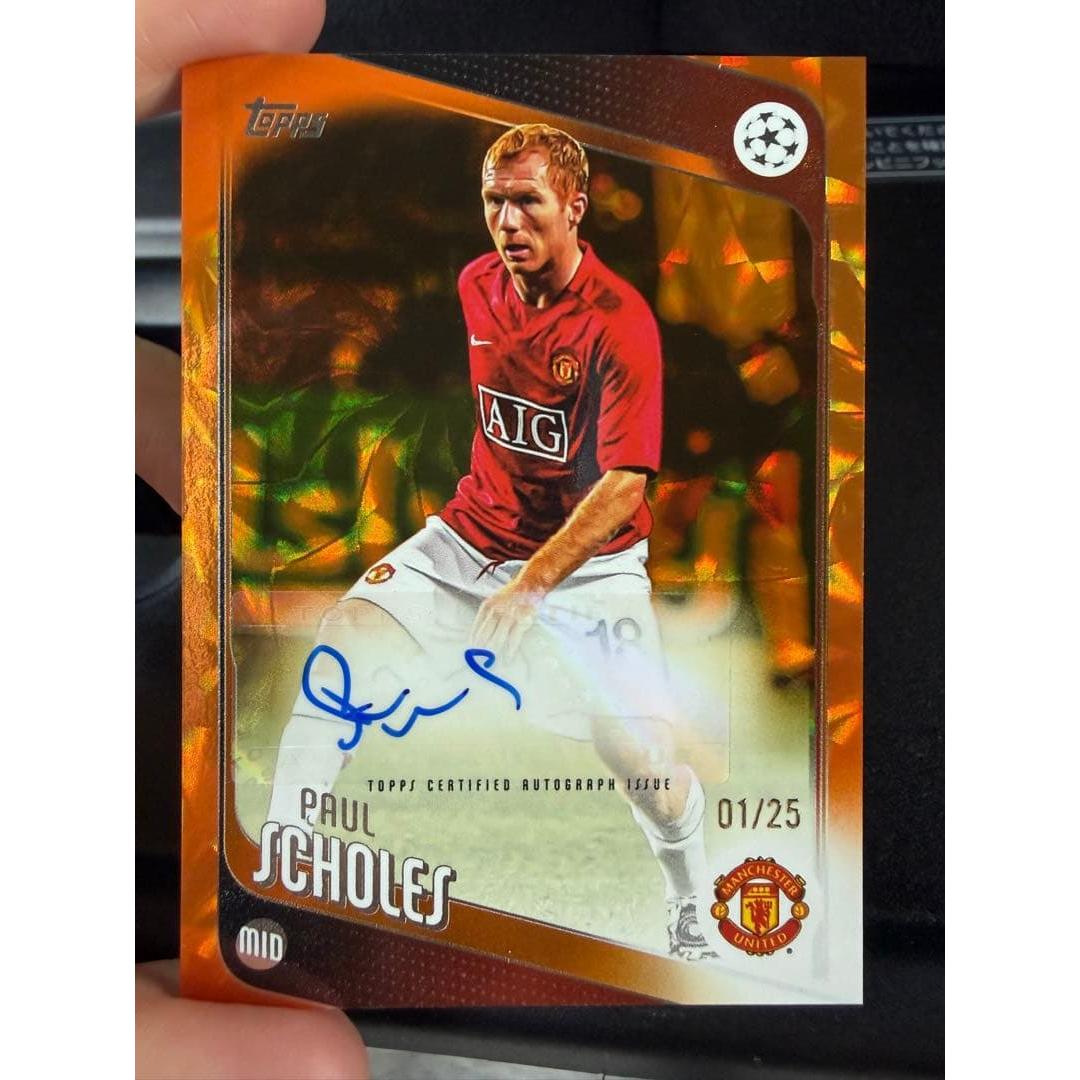 Used topps 25/26 Paul Scholes autograph 25 series first number