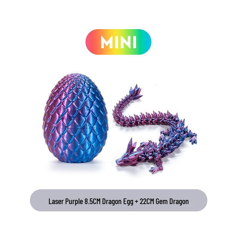 3D Printed Gradient Dragon Egg Model Toy - Creative Chinese Dragon Desk Ornament Gift