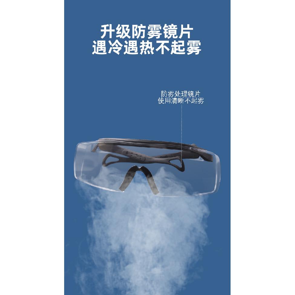 Transparent protective goggles, anti-fog, anti-dust, anti-sand, anti-impact, industrial, anti-chemical, anti-splash, protective eyewear