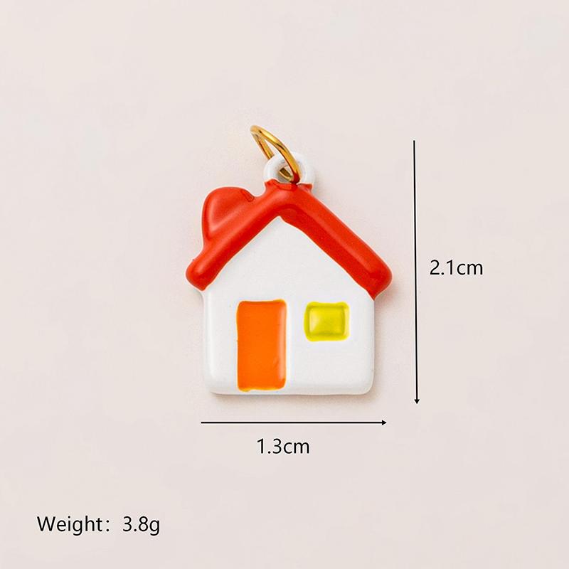 

1Pcs Small House Vertical Stripe Pattern Desk Decoration Simple Trendy Style Colorful Ornament for Home Bedroom Office
