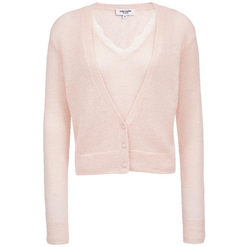 

VEROMODA Women s V-Neck Lace Patchwork Knit Sweater XL