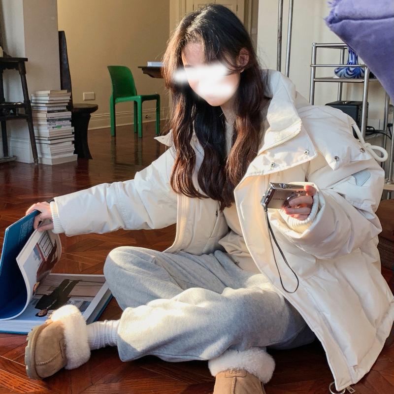 

Новая Зимняя Корейская Версия Свободная Хлопковая Одежда Женские Хлопковые Куртки в Иностранном Стиле Утолщенная Повседневная Хлопковая Одежда на Пуху XL