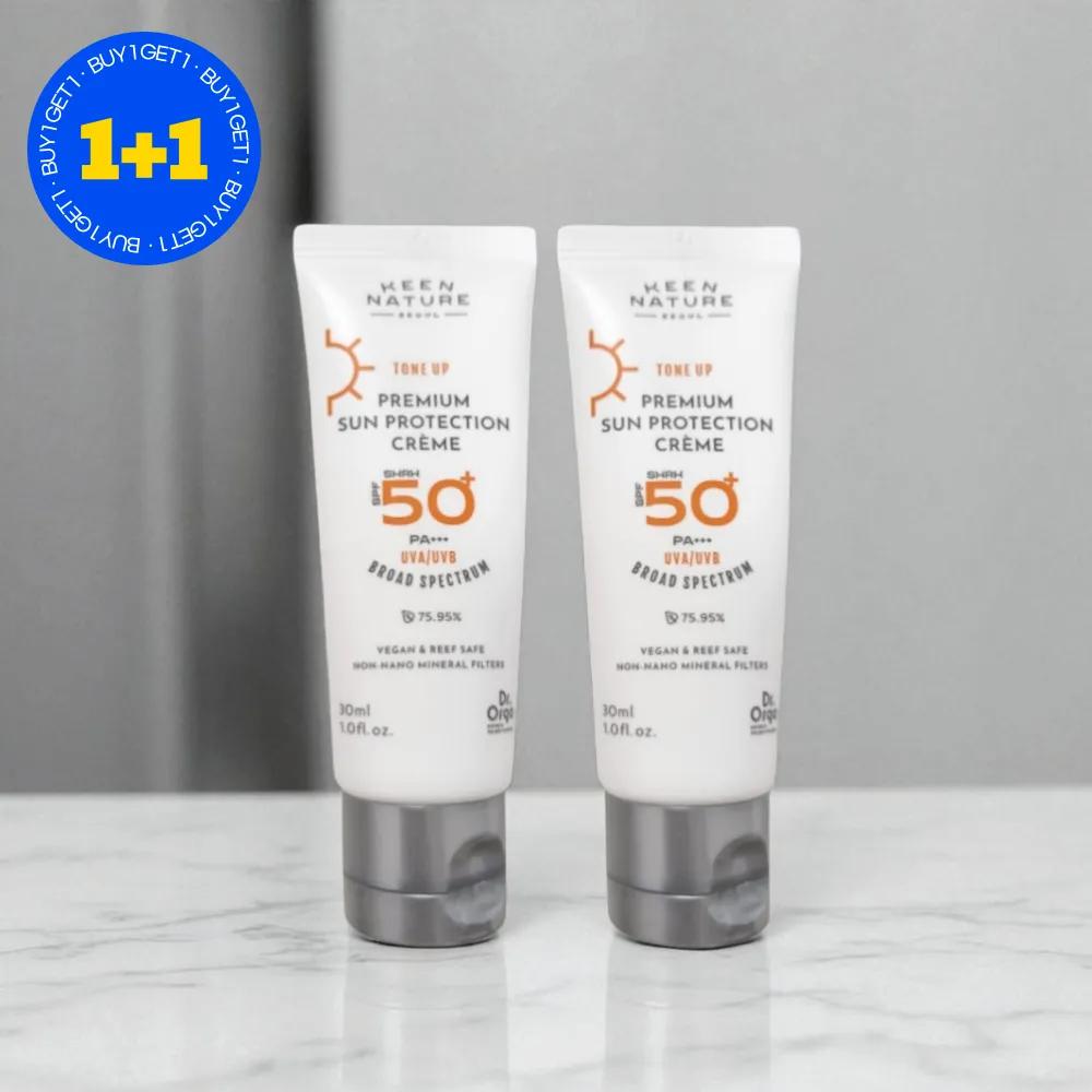 [1+1] Dr.Orga Premium Sun Protection Tone-Up Mineral Sunscreen 30ml 2 Pieces