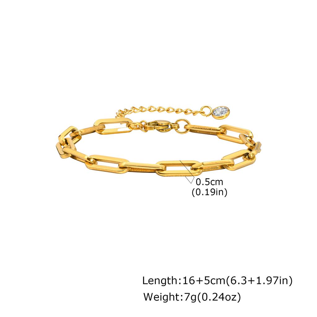 Non Tarnish Stainless Steel Bracelet Gold Plated Stackable for Women, Thin Herribone Chain Bracelet Waterproof Jewelry