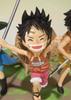 TAMASHII NATIONS Figuarts ZERO ONE PIECE Luffy Ace Sabo Promise 90 mm PVC ABS bemalte komplette Figur – Stiefbruder – ca.. &