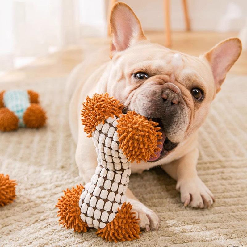 Hot Sale Durable Squeaky Plush Dog Toy - Chew & Molar Toy for Teeth Cleaning Soft Non-Toxic Interactive Pet Toy