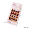 Glue Self Press On Fire Full Cover Nail Art Decorations Fake Nail Tips Manicure Short False Nails