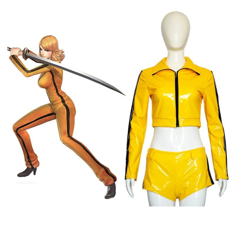 Tr Fabric Cosplay Suit For Women The Bride Yellow Costume For Game And Anime Roleplay
