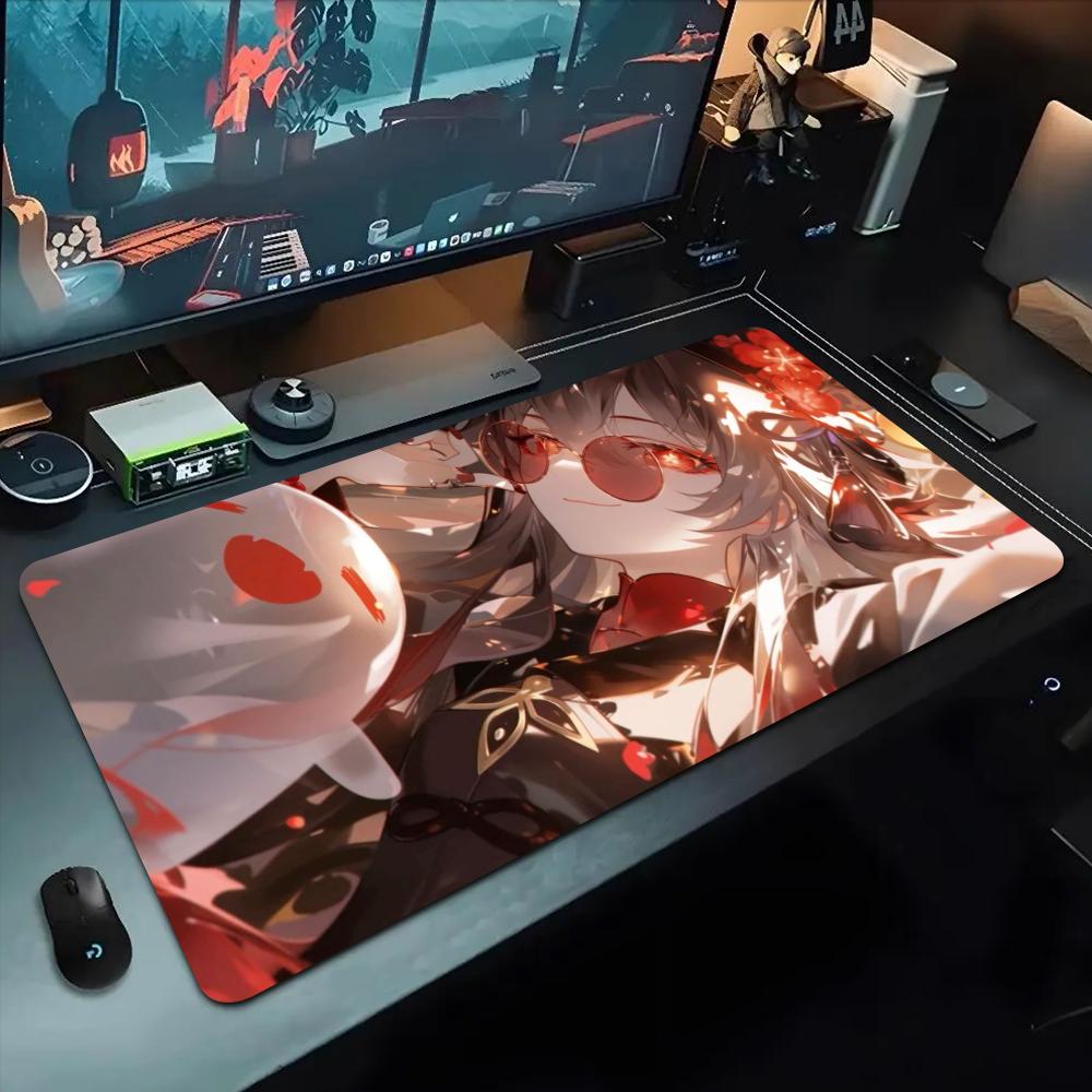 Hu Tao Mouse Pad 500X1000 Mm Large Gaming Mousepad Gamer XL Rubber Otaku Keyboard Pad Laptop Desk Mat
