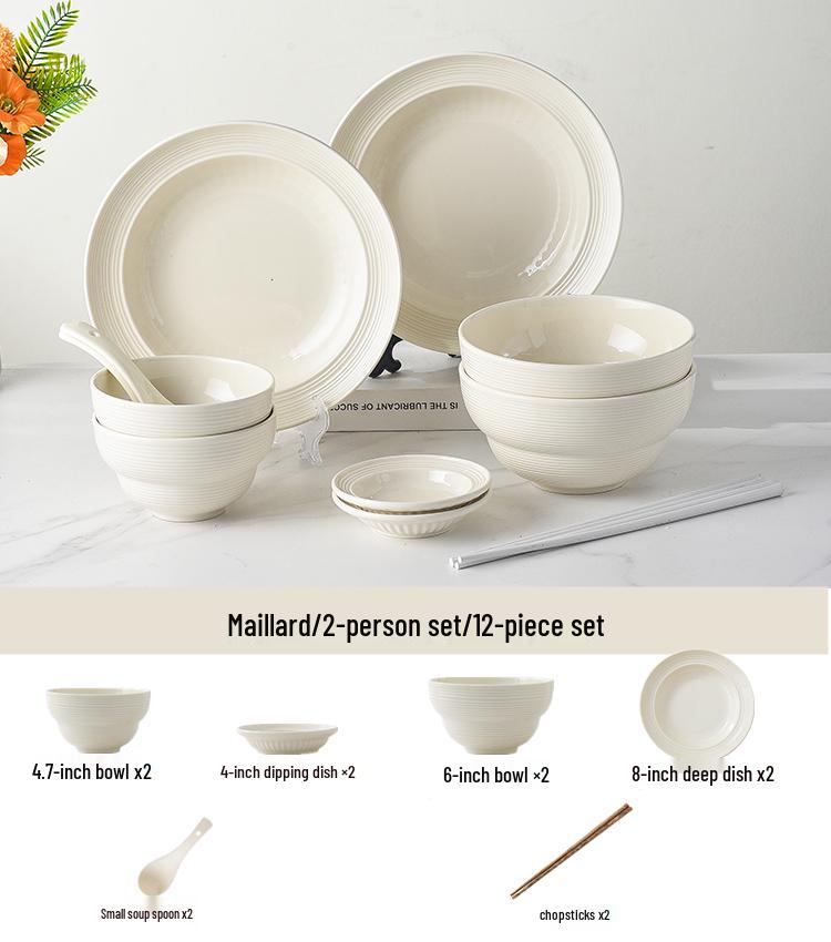 Ceramic Dinnerware Set: Bowls, Plates, and Chopsticks - 2025 Style Housewarming Gift