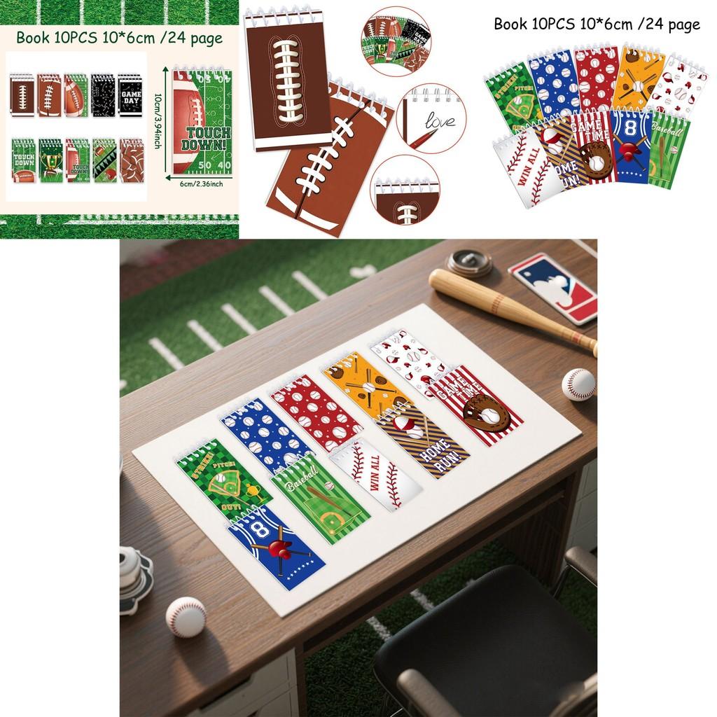 Baseball And Rugby Themed Childrens Notebooks Set With Paper Material For School And Party Decor
