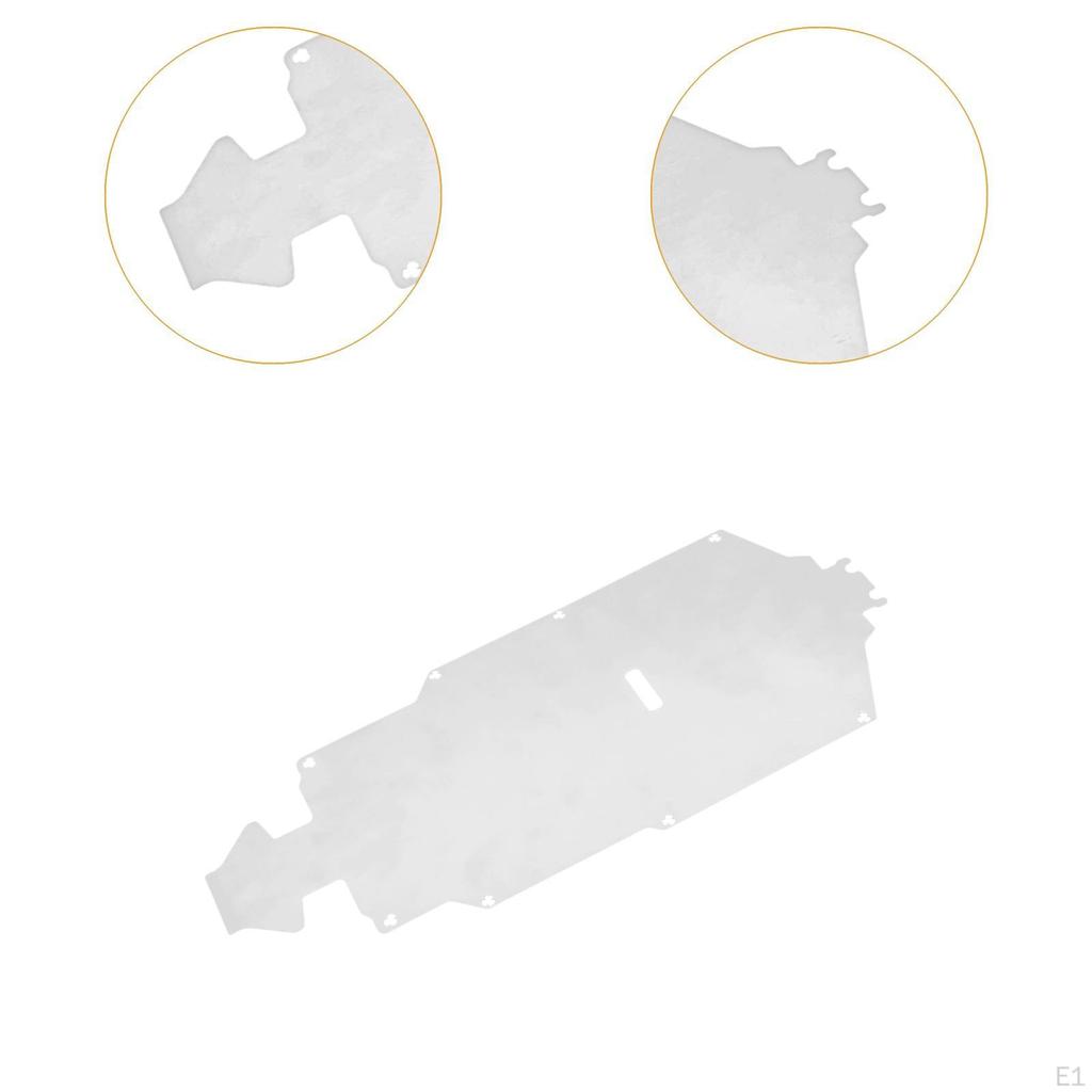 Chassis Skid Plate Stainless Steel Bolt On Replacement for 1/7 RC Rally Car Simple Assembly