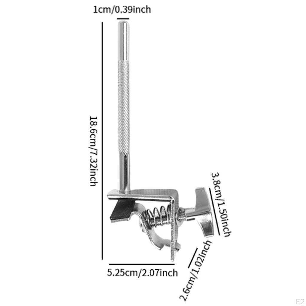 Držák na cowbell k basovému bubnu, příslušenství pro pevné ráfky, stojan na cowbelly, držák na cowbell