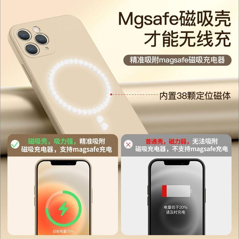 iPhone13 mobile phone case 14promax all-inclusive 12 Apple 14 magnetic attraction 11 new 14pro suitable x solid color 14