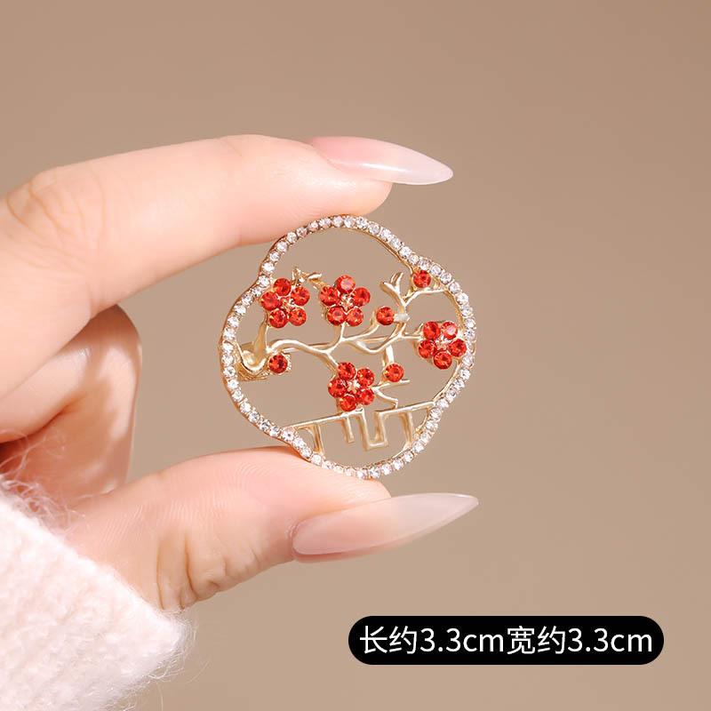 

Новогодняя брошь в виде цветка сливы, брошь-булавка, аксессуары для пальто высокого класса, изысканный непромокаемый корсаж в виде орхидеи