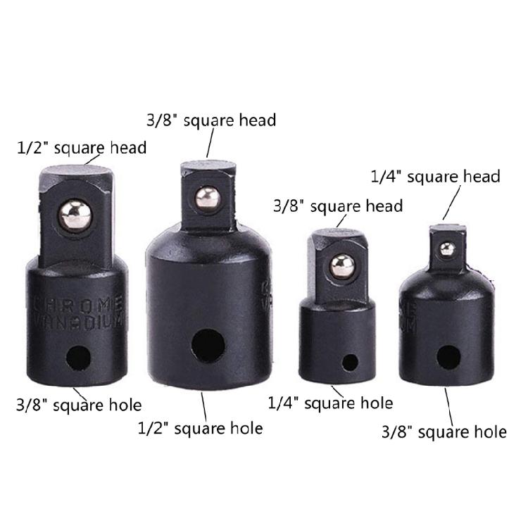 4Pcs Impact Socket Adapters and Reducers Set for Impact  Socket Driver Converters