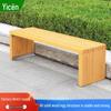 Anti-Corrosion Outdoor Wood Bench with Pineapple Design for Parks, Courtyards, and Scenic Areas