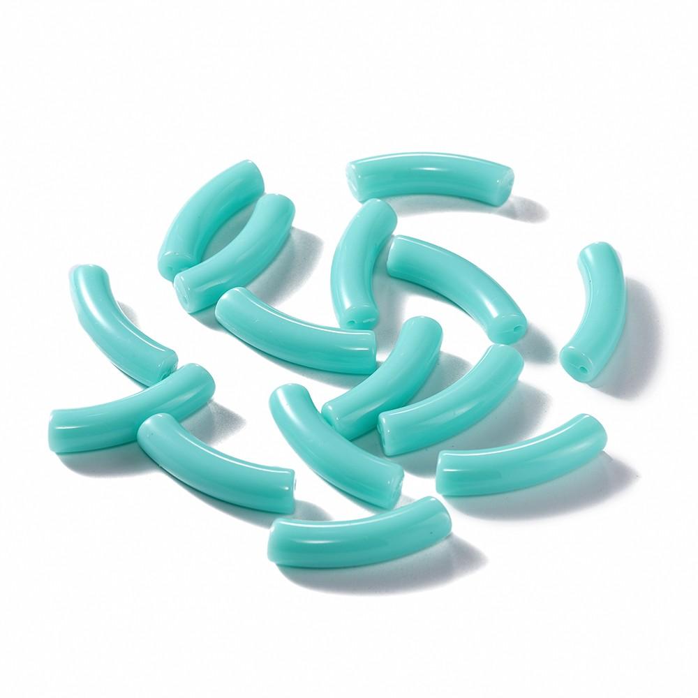 10 Stück/Los 10*33mm Gebogenes Rohrperlen Acryl Gebogene Röhrenperlen für DIY Armband Halskette Anhänger Schmuckherstellung Zubehör