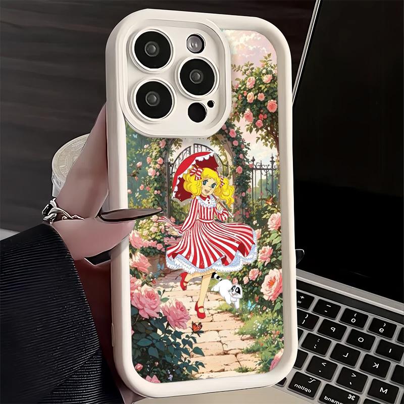 Phone Case for iPhone 17 Air 16E 15 16 Pro Max Anime Candy Candy Cover 14 Plus 13 12 Mini Soft Shell Silicone Fundas
