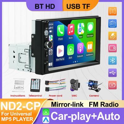 NEW 1 Din Car Radio For Universal Car MP5 Player With Carplay Android Auto Autoradio Multimedia Player 1DIN Auto Audio FM BT SWC
