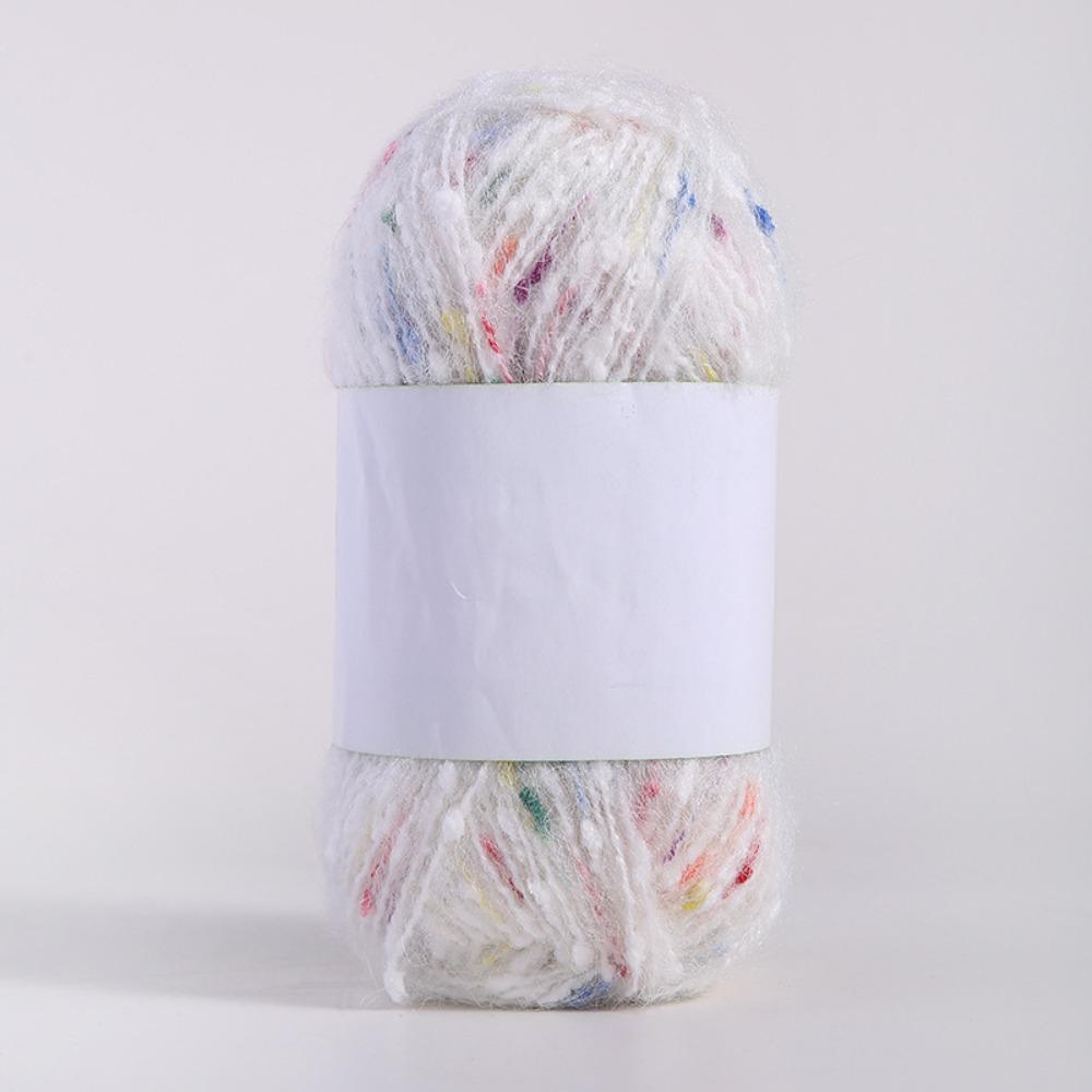 

50 г/моток Пряжа из мохера радужной расцветки с точками Мягкая и удобная Пряжа ручной вязки для DIY шарфа, свитера, шали, пальто Вязание спицами, крючком Смешанная пряжа One Size