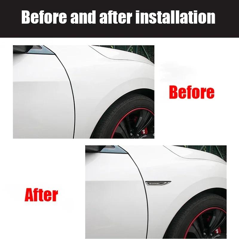 2Pcs Car Side Fender Stickers Decals for Citroen C1 C2 C3 C4 C4L C5 Cactus C-Elysee Picasso Berlingo Xsara VTS DS4 DS3 Badge