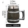 Large Capacity Beer Mugs For Outdoors Use With Retro Woodgrain Finish Nonrust Steel Insulated Cup Thermal Resin Construction