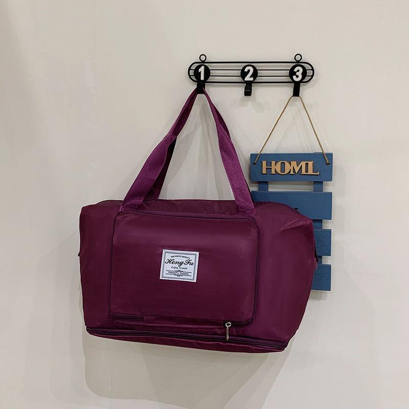 Canvas backpack, college style drawbar bag, travel bag, large capacity business travel luggage bag, foldable