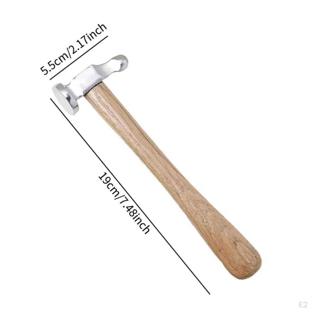 Chasing Hammer Hand Tools Wood Handle for Craft Making Silversmiths Stamping