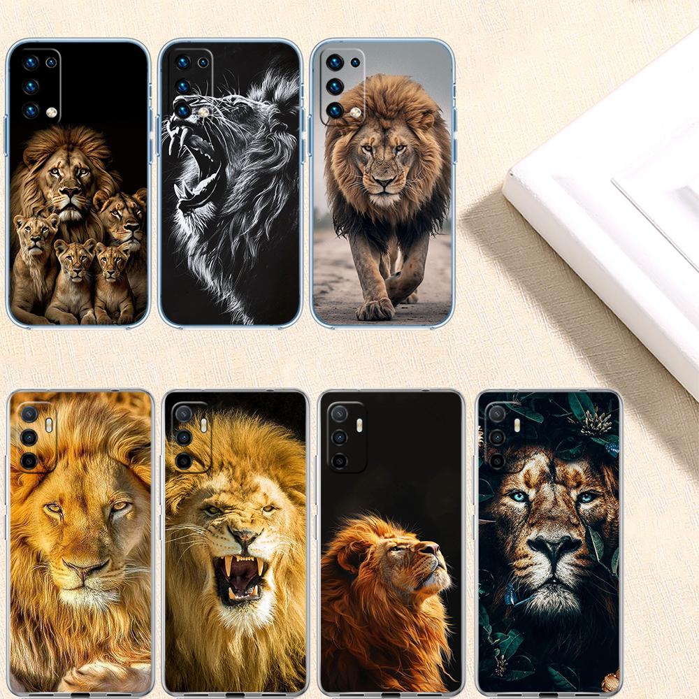 Animal Lion Transparent Phone Case for Motorola Moto G7 G8 G9 G84 G85 G73 G24 G15 Z2 Play Power Plus
