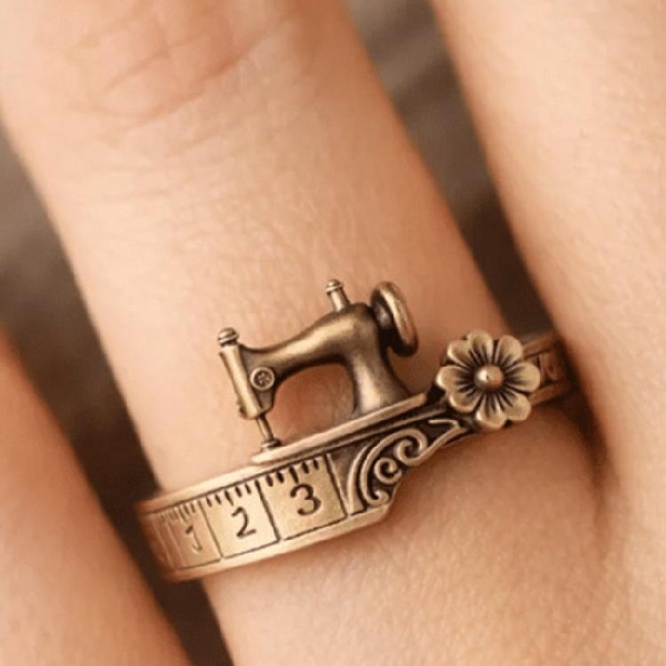 

Fun And Weird Sewing Machine Shape Rings Sewing Themed Rings Jewelry Suitable For Costume Parties And DIY Event 8