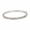 TORY BURCH Inlay decoration stainless steel crystal bracelet women's silver 153686-042-Silver M