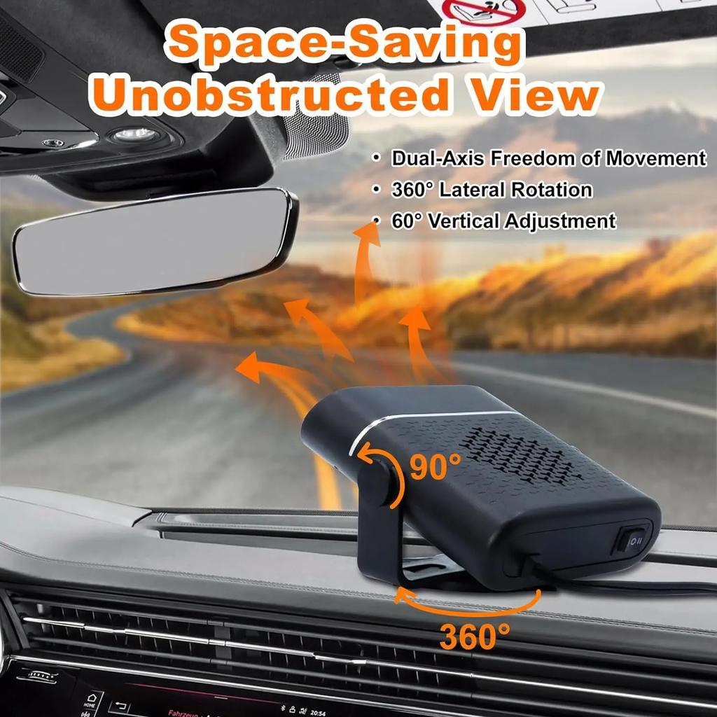 24V Car Heater Anti-fog Heater Car Windshield Defroster Fast Heat Car Heater Electric Cooling Heating Indoor Cold Heater