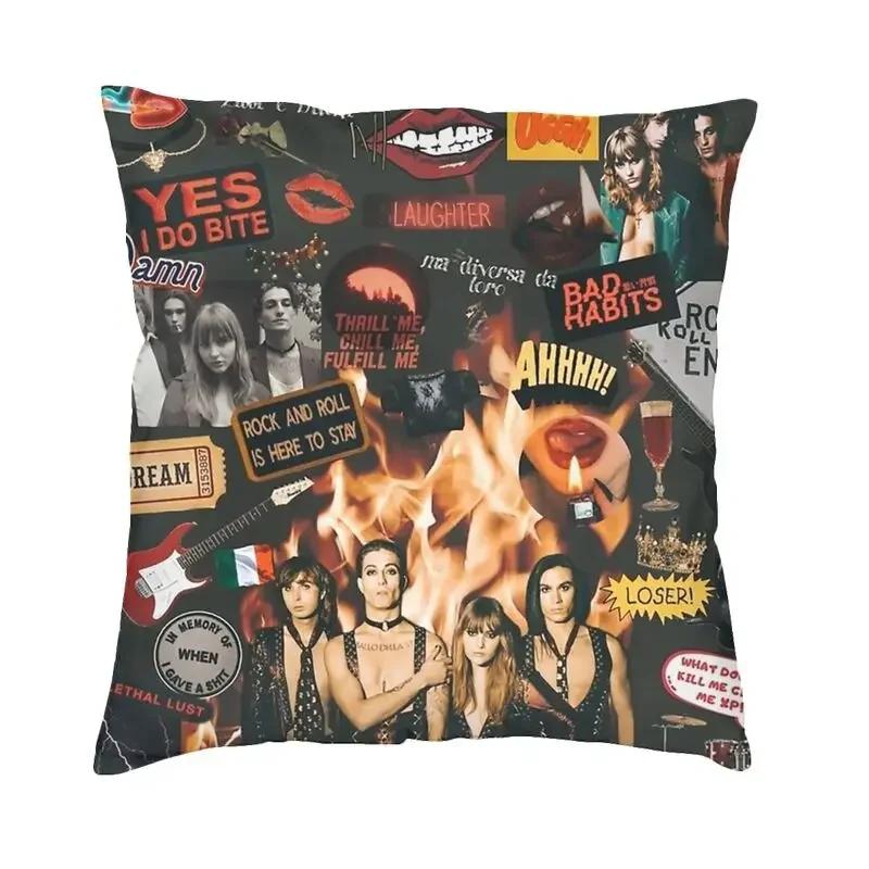 Damiano David Maneskin Luxuriöser Kissenbezug Schlafzimmerdekoration Pop Kissen für Sofa Büro Outdoor Kissen