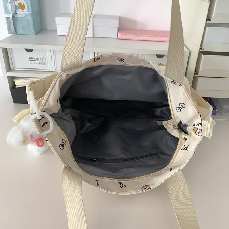 Прозрачная большая вместительная сумка-тоут женская сумка через плечо с мультяшным — фото 7