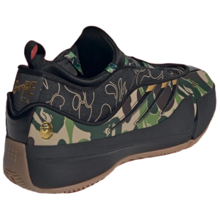 BAPE x adidas Dame 9 Black Green Unisex Sneakers Core-Black JH6358