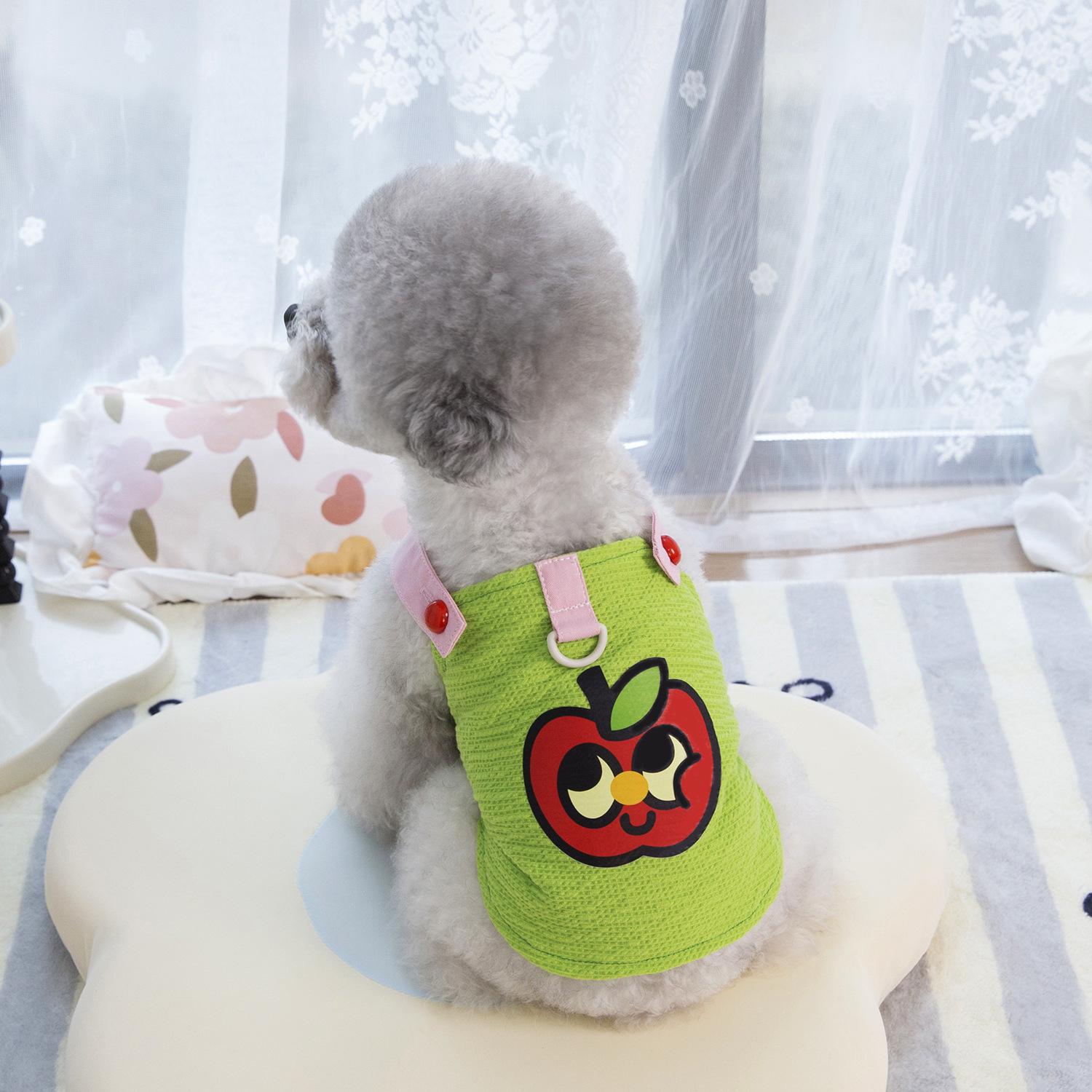 

Питомец Весна/Лето Платье-сарафан на бретелях Жилет на шлейке для собаки Милый цвет Тяговый поводок Шлейка для питомца одежда для маленьких собак одежда для щенков S зелёный