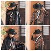 Vintage Beads Chinese Ancient Hat Headgear Hanfu Accessory Korea Style Hat Halloween Round Men Historical Caps Photographers