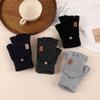 Winter Knit Touchscreen Flip-Top Plush Cycling Gloves